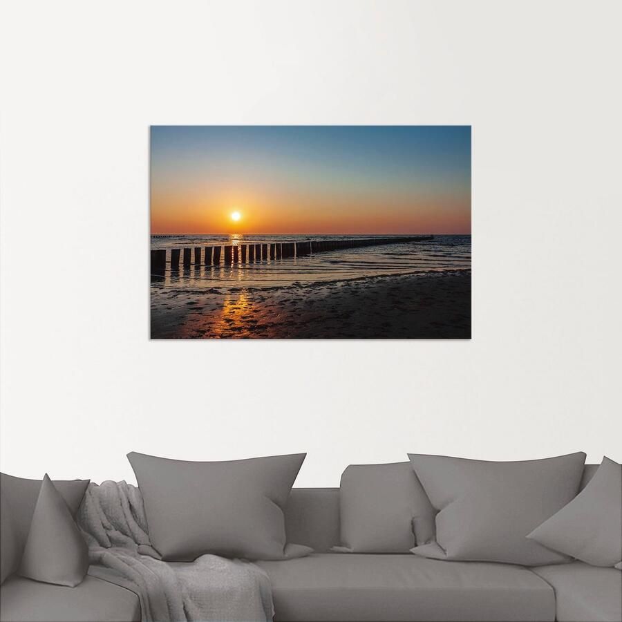 Artland Artprint Zonsondergang aan de Oostzee eiland Poel als artprint van aluminium artprint voor buiten poster in diverse formaten - Foto 2