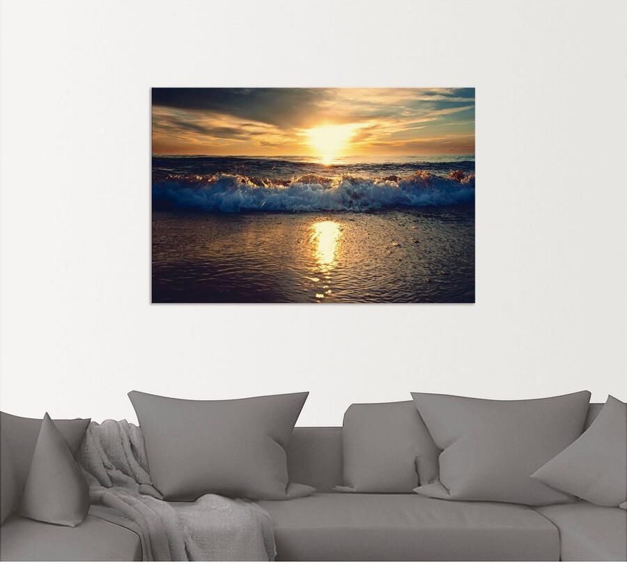 Artland Artprint Zonsondergang aan zee als artprint van aluminium artprint voor buiten artprint op linnen in verschillende maten - Foto 5