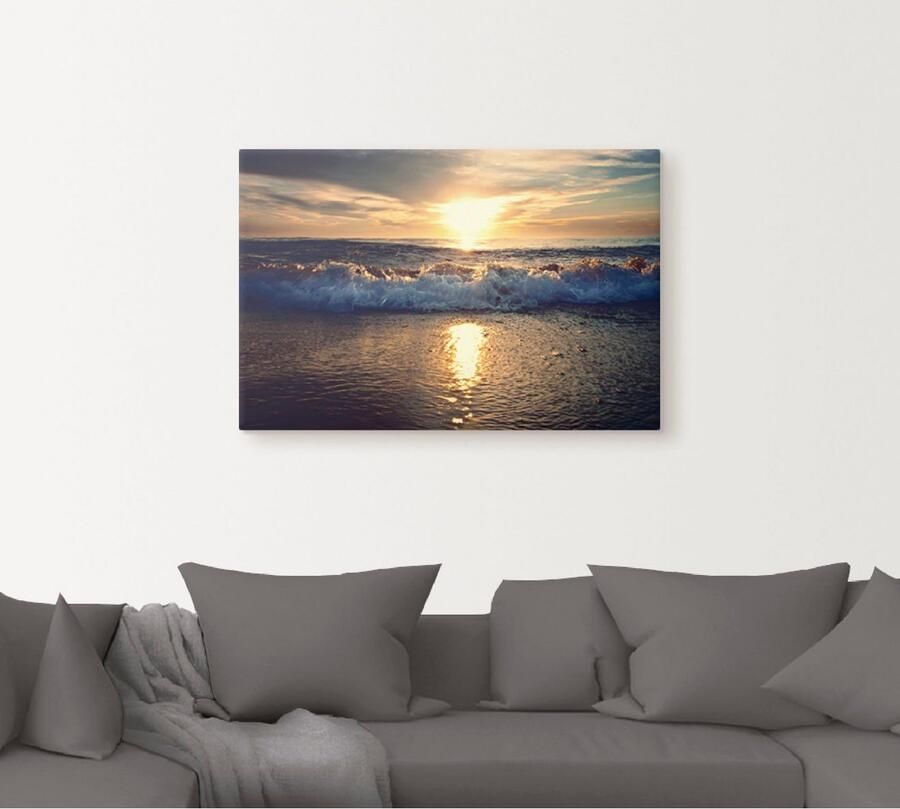 Artland Artprint Zonsondergang aan zee als artprint van aluminium artprint voor buiten artprint op linnen in verschillende maten - Foto 4