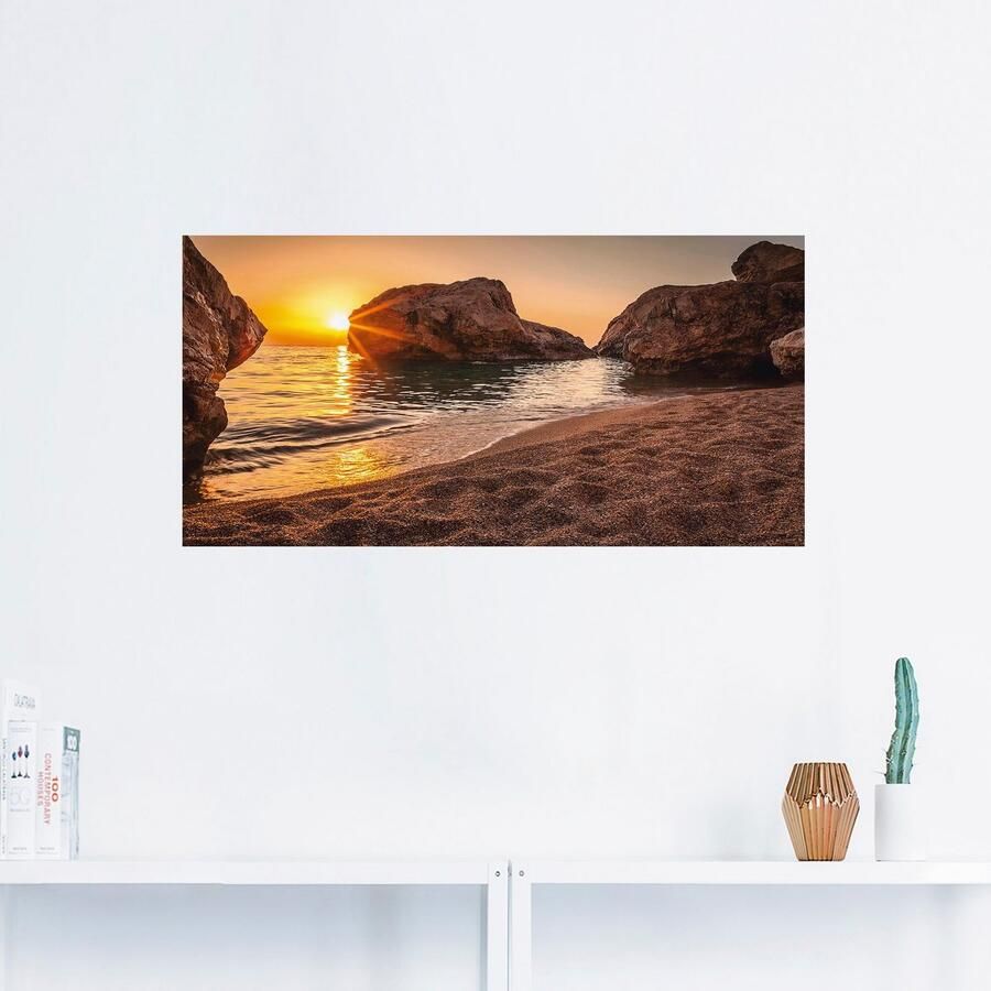 Artland Artprint Zonsondergang en strand als artprint van aluminium artprint voor buiten artprint op linnen poster muursticker - Foto 2