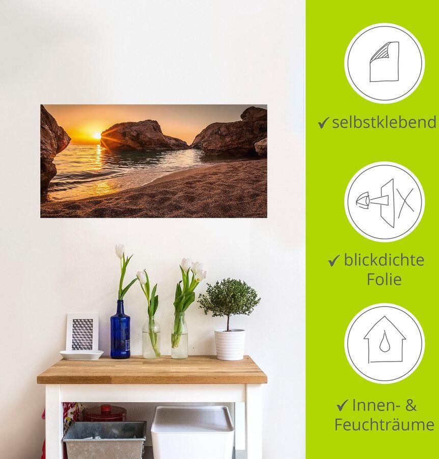 Artland Artprint Zonsondergang en strand als artprint van aluminium artprint voor buiten artprint op linnen poster muursticker - Foto 4