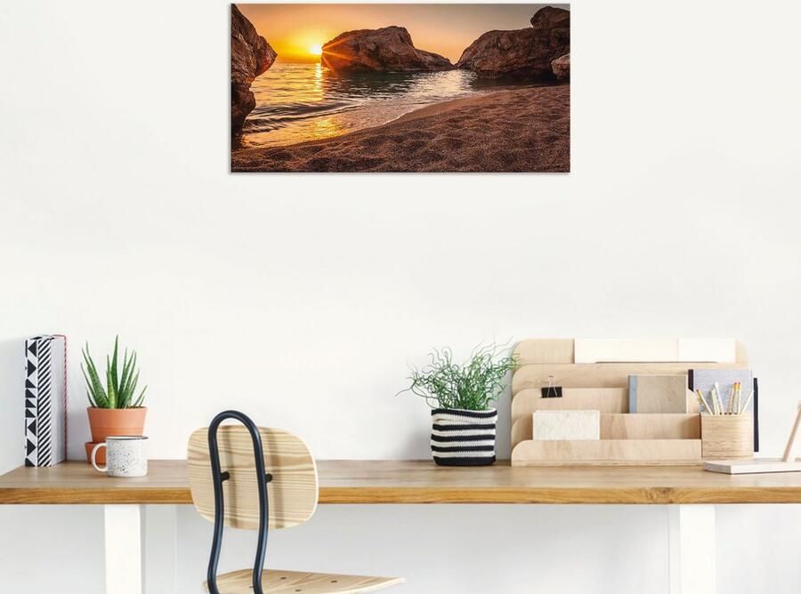Artland Artprint Zonsondergang en strand als artprint van aluminium artprint voor buiten artprint op linnen poster muursticker - Foto 6