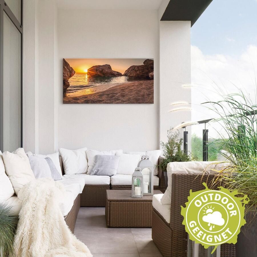 Artland Artprint Zonsondergang en strand als artprint van aluminium artprint voor buiten artprint op linnen poster muursticker - Foto 2