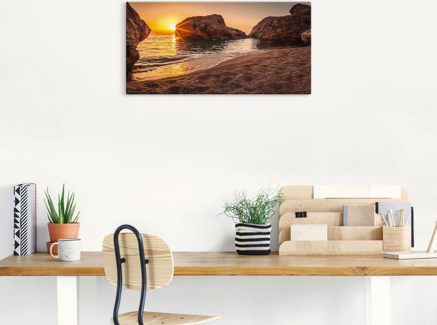 Artland Artprint Zonsondergang en strand als artprint van aluminium artprint voor buiten artprint op linnen poster muursticker - Foto 6