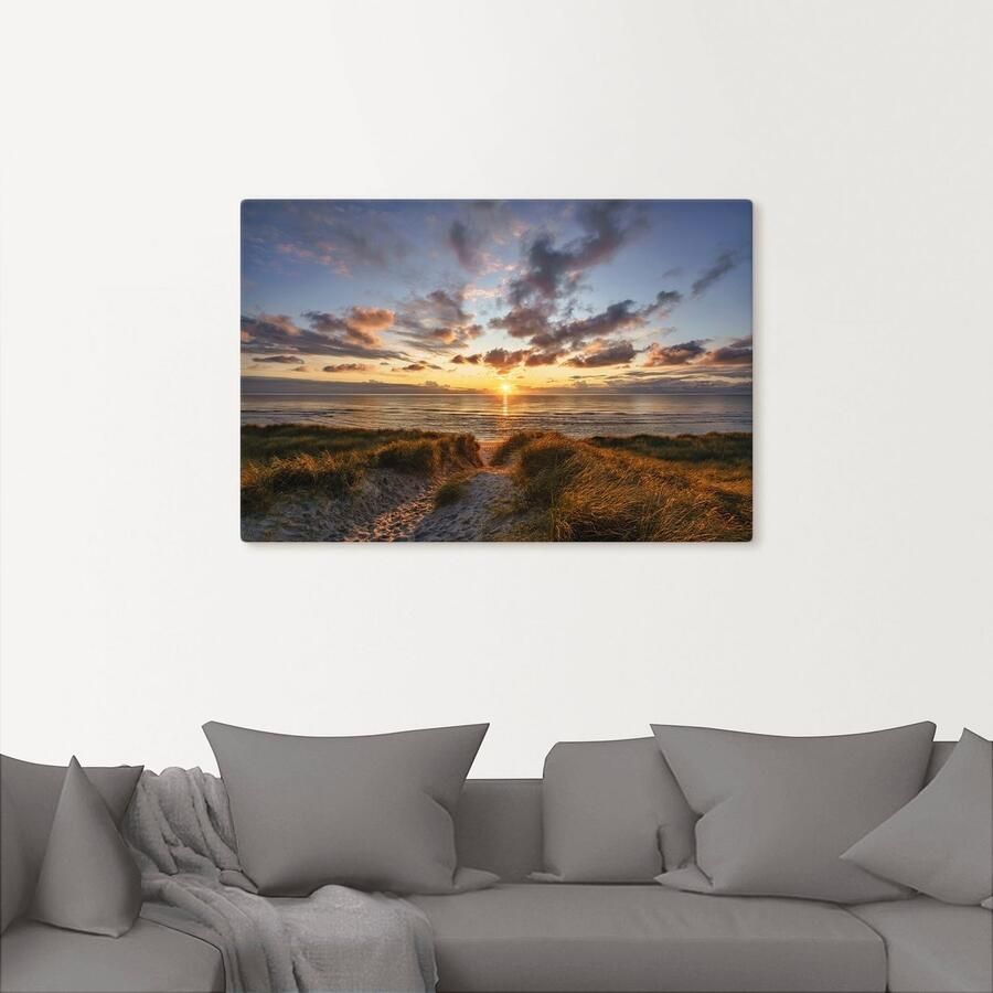 Artland Artprint op linnen Zonsondergang op Sylt - Foto 2