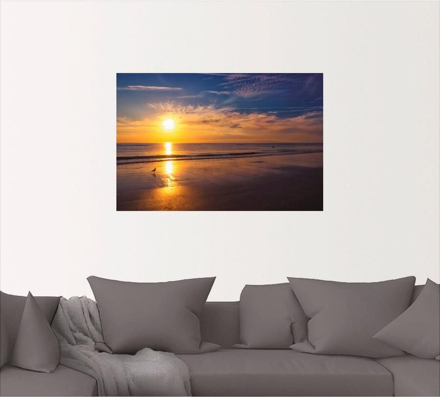 Artland Artprint Zonsondergang SPO als artprint van aluminium artprint op linnen muursticker verschillende maten - Foto 4