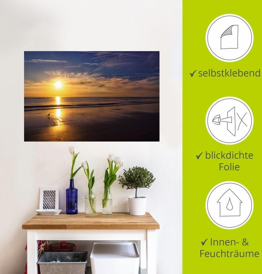 Artland Artprint Zonsondergang SPO als artprint van aluminium artprint op linnen muursticker verschillende maten - Foto 3