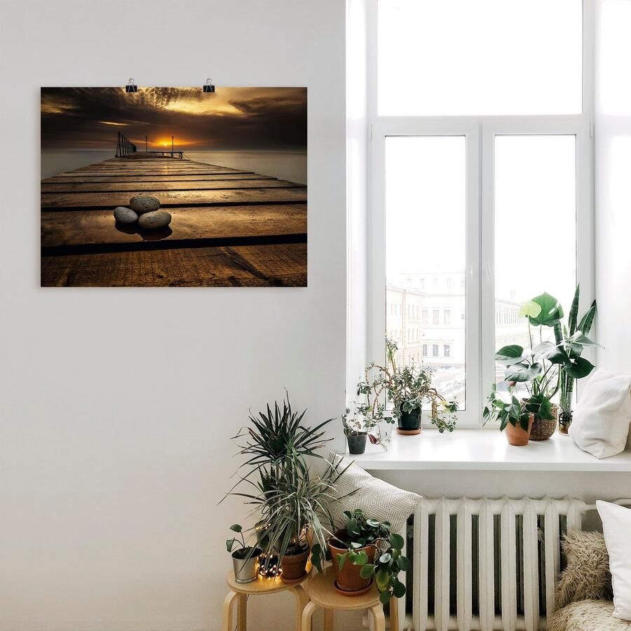 Artland Artprint Zonsopkomst aan de Zwarte Zee als artprint op linnen poster in verschillende formaten maten - Foto 2