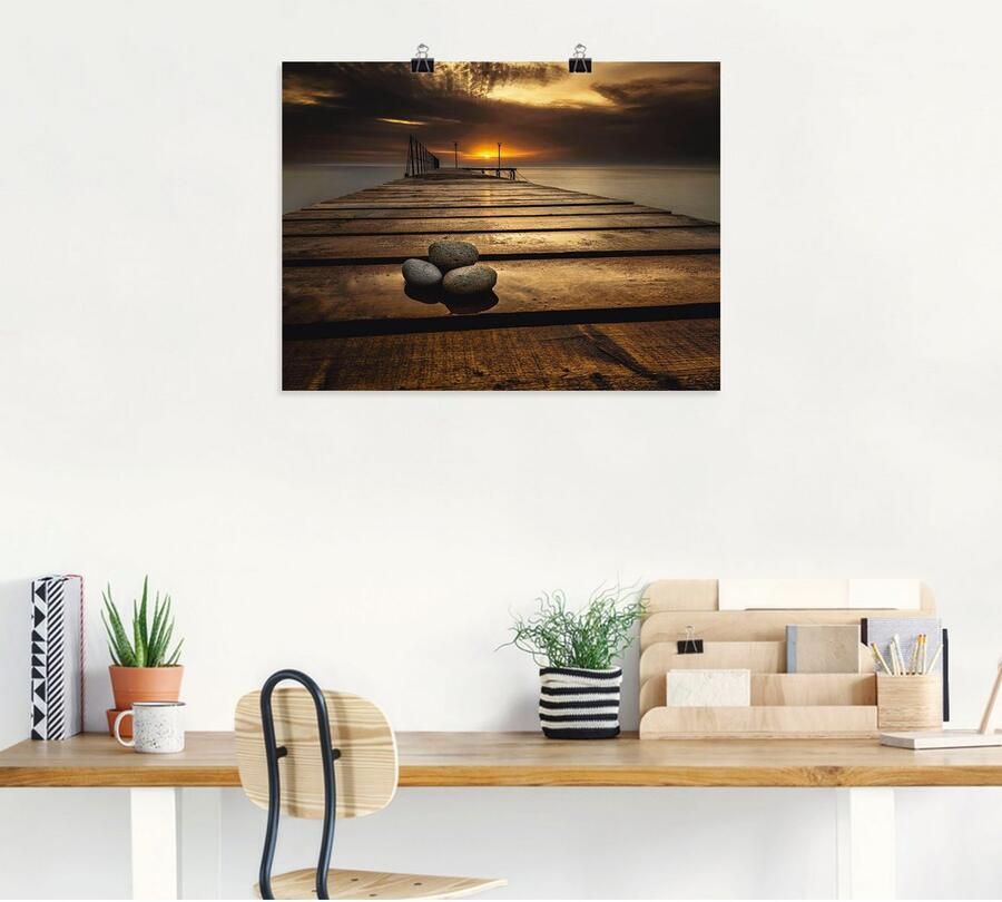 Artland Artprint Zonsopkomst aan de Zwarte Zee als artprint op linnen poster in verschillende formaten maten - Foto 5