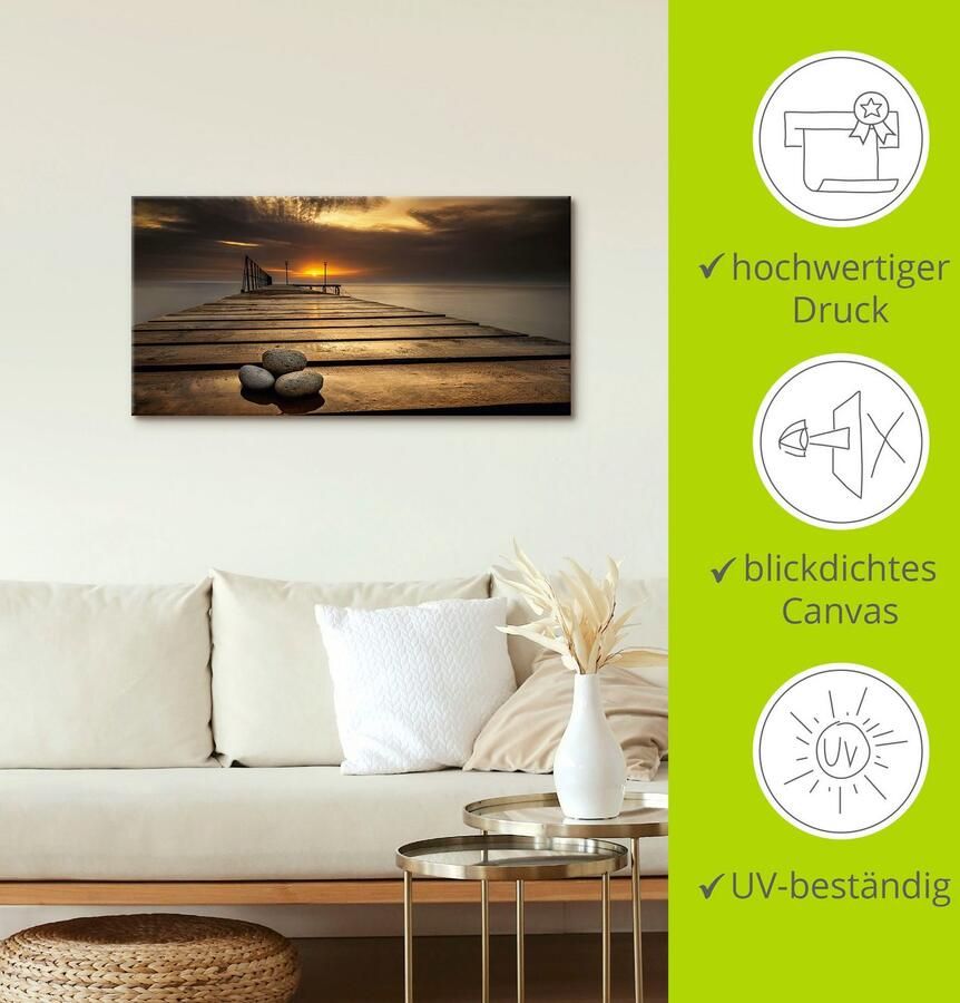 Artland Artprint Zonsopkomst aan de Zwarte Zee als artprint op linnen poster in verschillende formaten maten - Foto 3