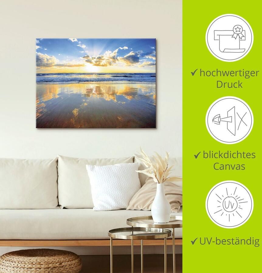 Artland Artprint Zonsopkomst boven de oceaan als artprint van aluminium artprint voor buiten artprint op linnen poster muursticker - Foto 3