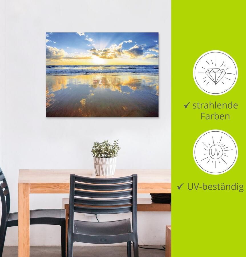 Artland Artprint Zonsopkomst boven de oceaan als artprint van aluminium artprint voor buiten artprint op linnen poster muursticker - Foto 3