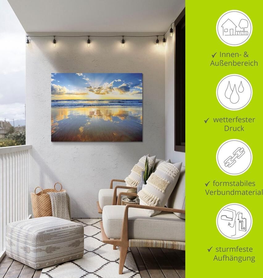 Artland Artprint Zonsopkomst boven de oceaan als artprint van aluminium artprint voor buiten artprint op linnen poster muursticker - Foto 4