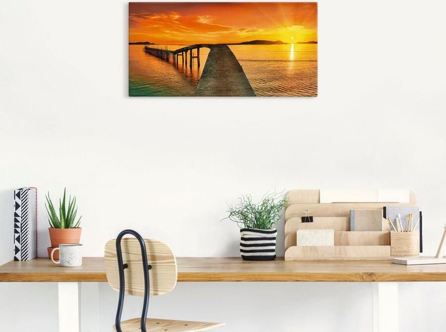 Artland Artprint Zonsopkomst boven de zee als artprint van aluminium artprint voor buiten artprint op linnen in verschillende maten - Foto 5