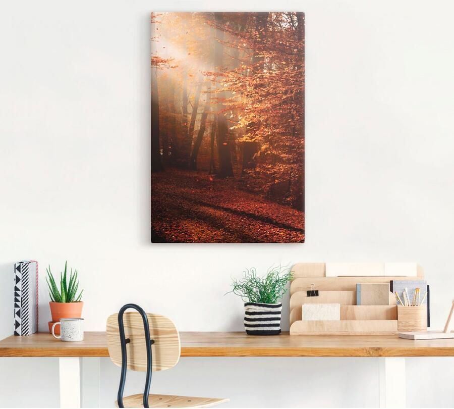 Artland Artprint Zonsopkomst in de herfst als artprint op linnen poster in verschillende formaten maten - Foto 4