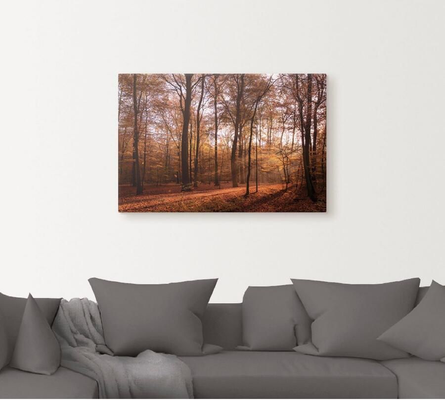 Artland Artprint op linnen Zonsopkomst in de herfst II - Foto 5