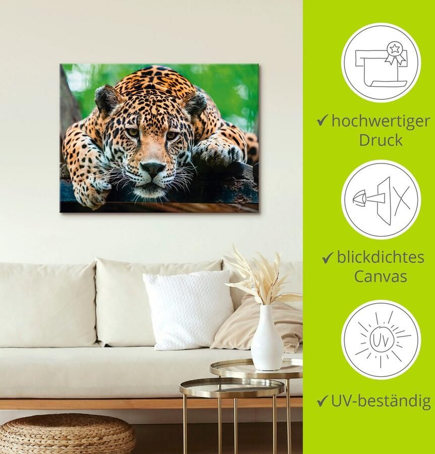Artland Artprint op linnen Zuid-Amerikaanse jaguar - Foto 4