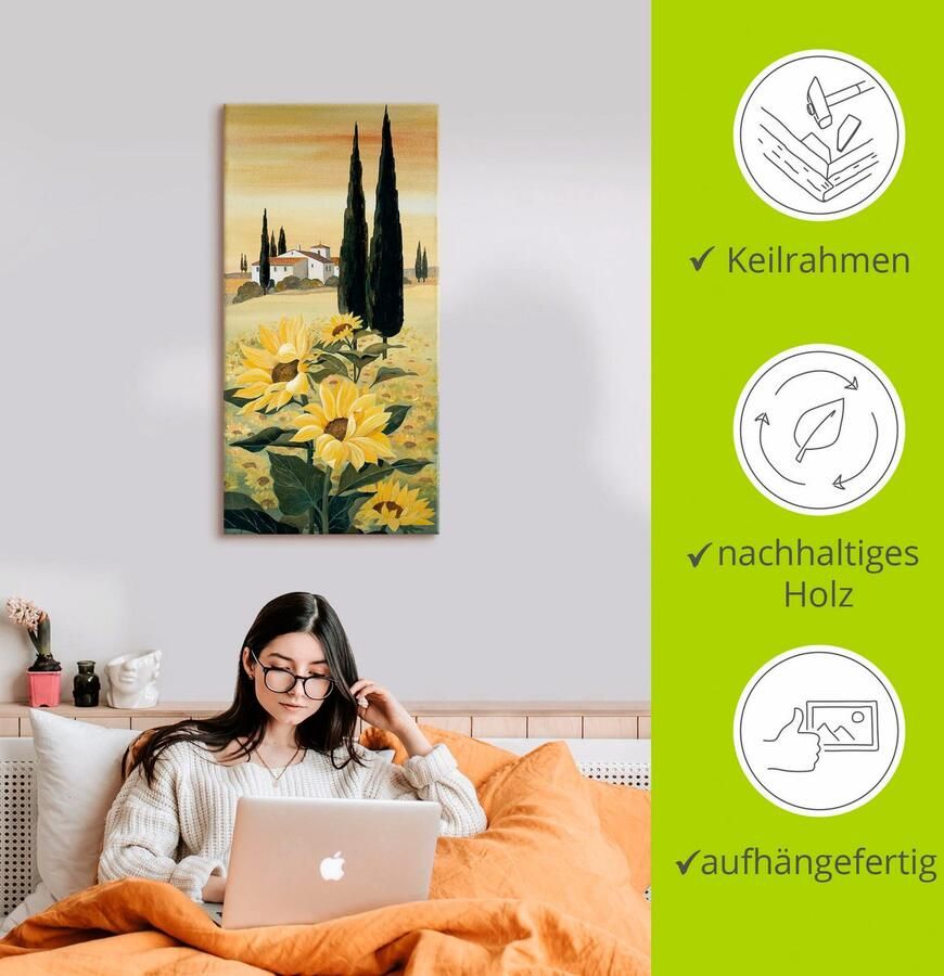 Artland Artprint op linnen Zuidelijk gebied