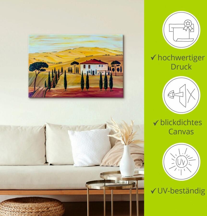 Artland Artprint op linnen Zuidelijke Toscane - Foto 3