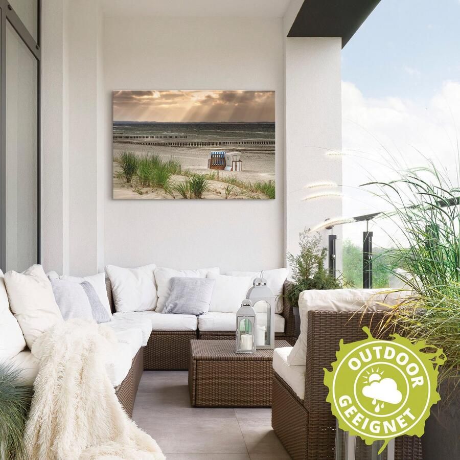 Artland Artprint Zwarte struik strand op eiland Poel als artprint van aluminium artprint op linnen muursticker verschillende maten - Foto 2