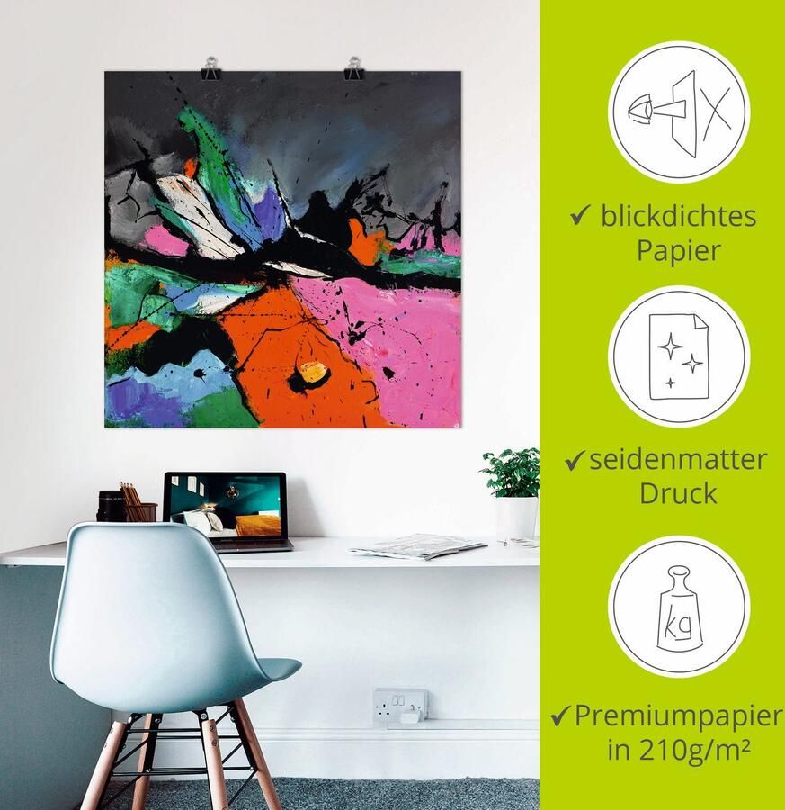 Artland Poster Abstract VI als artprint van aluminium artprint op linnen muursticker of poster in verschillende maten - Foto 2