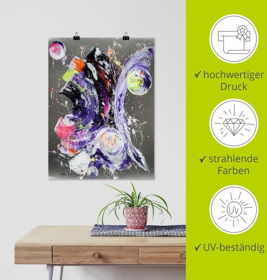 Artland Poster Abstractie XXIII als artprint van aluminium artprint op linnen muursticker of poster in verschillende maten - Foto 3