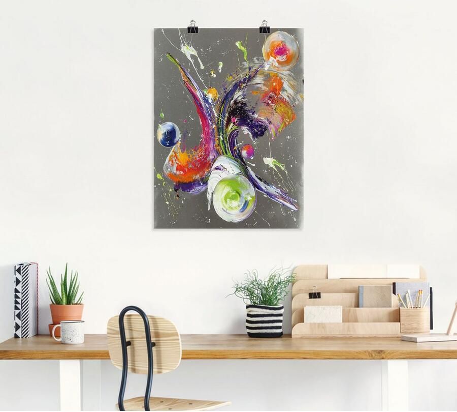 Artland Poster Abstractie XXXII als artprint van aluminium artprint op linnen muursticker of poster in verschillende maten - Foto 4