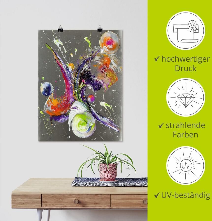 Artland Poster Abstractie XXXII als artprint van aluminium artprint op linnen muursticker of poster in verschillende maten - Foto 3