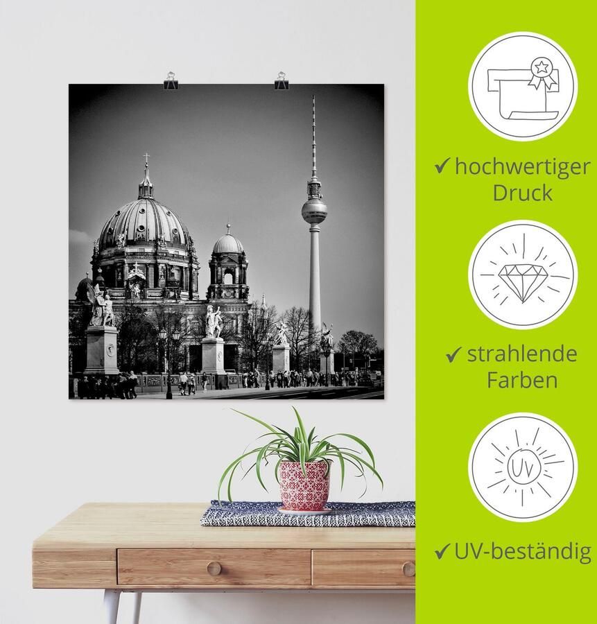 Artland Poster Berlijn Unter den Linden als artprint op linnen muursticker of poster in verschillende maten - Foto 3