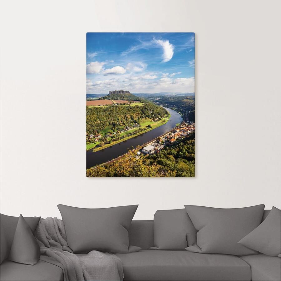 Artland Poster Blik op Elbe & de Saksische Zwitserland