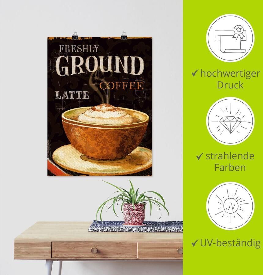 Artland Poster De koffie van vandaag III als artprint op linnen muursticker of poster in verschillende maten - Foto 3