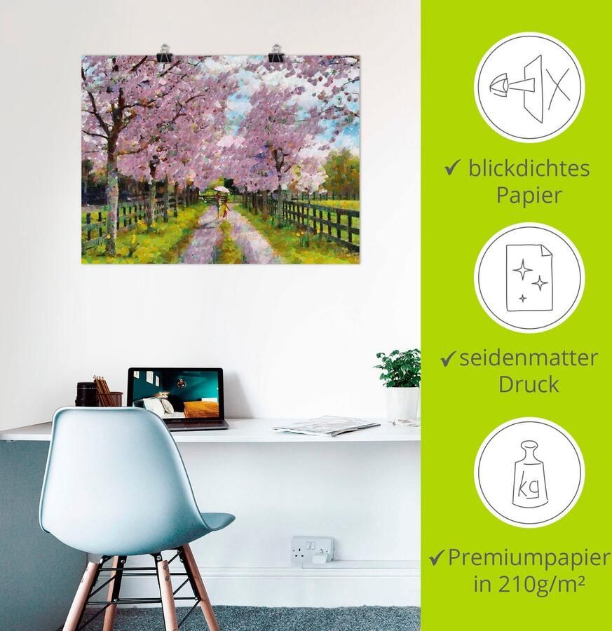 Artland Poster De weg in het paradijs als artprint van aluminium artprint op linnen muursticker of poster in verschillende maten - Foto 2