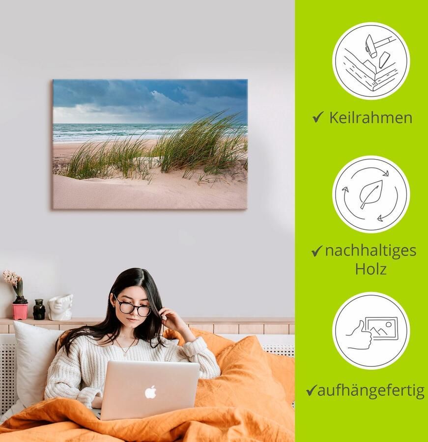 Artland Poster Duin en strand bij Hirtshals Denemarken I als artprint van aluminium artprint voor buiten artprint op linnen in verschillende maten - Foto 2