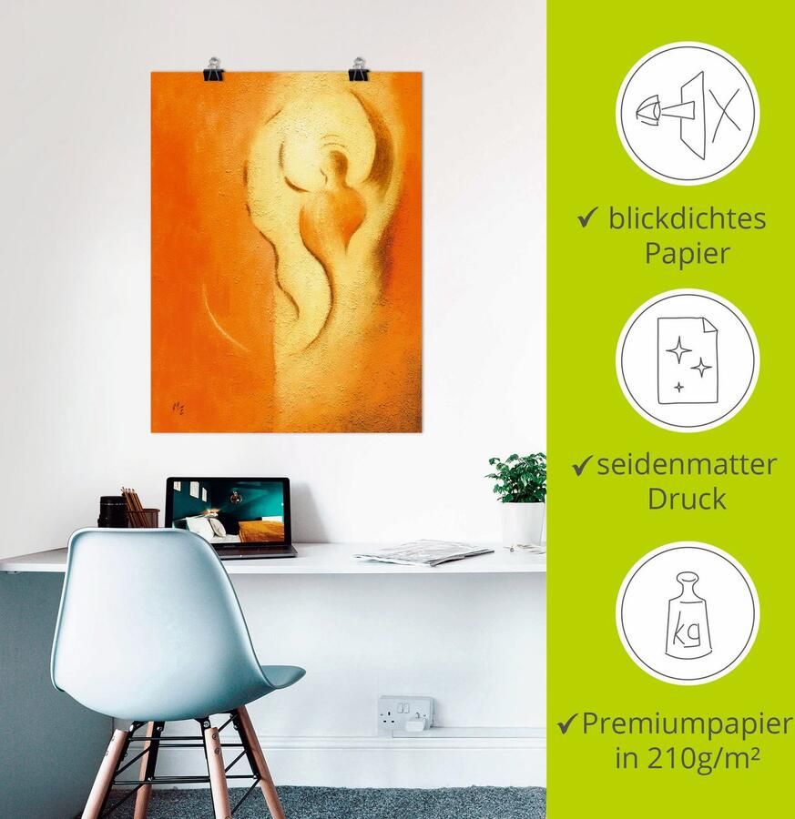 Artland Poster Engel van het plezier als artprint van aluminium artprint op linnen muursticker of poster in verschillende maten - Foto 3