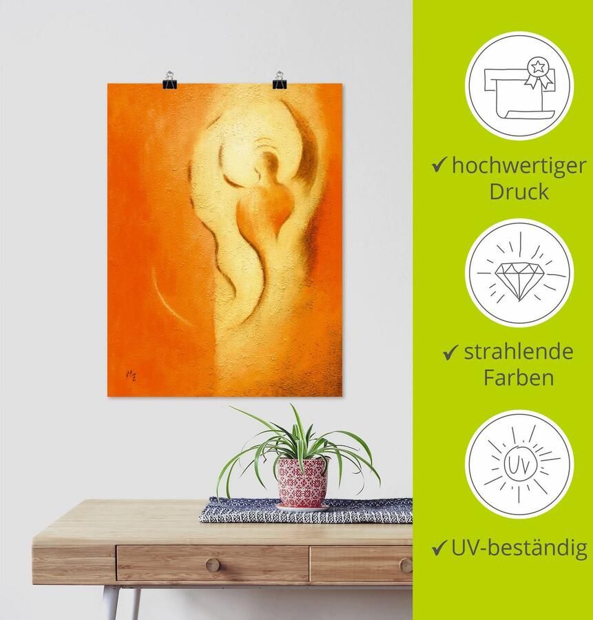 Artland Poster Engel van het plezier als artprint van aluminium artprint op linnen muursticker of poster in verschillende maten - Foto 4