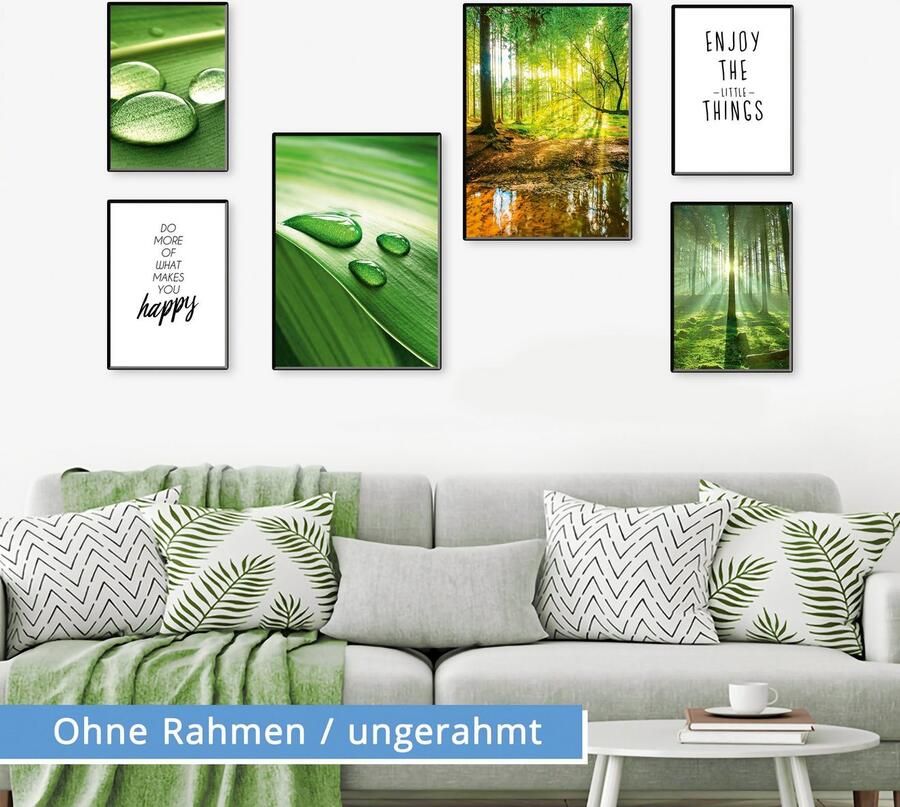 Artland Poster Geniet van de natuur 6-pack 2xdin a3 4xdin a4 zonder lijst (set 6 stuks) - Foto 2