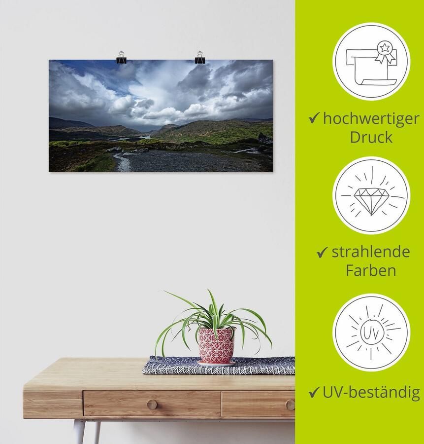 Artland Poster Ierland Puur natuur als artprint op linnen muursticker of poster in verschillende maten - Foto 4