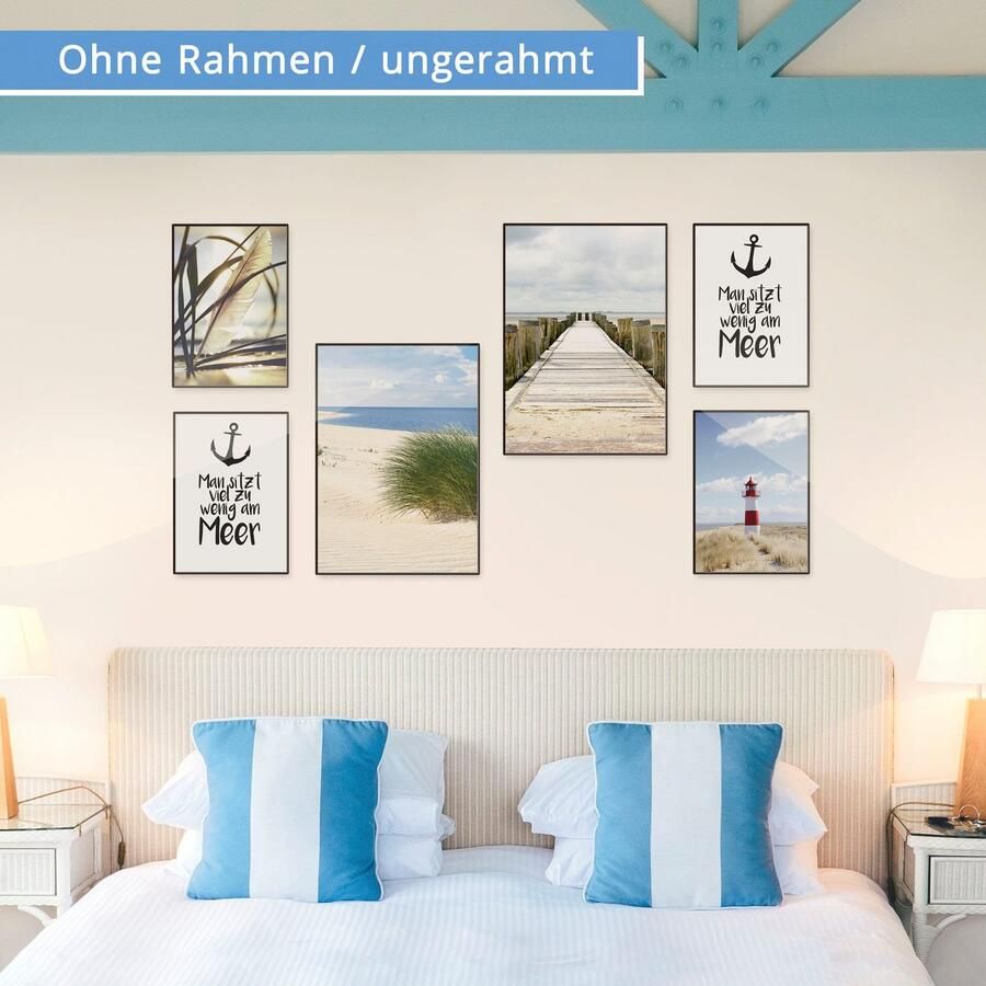 Artland Poster Impressies van de zee (set 6 stuks) - Foto 2