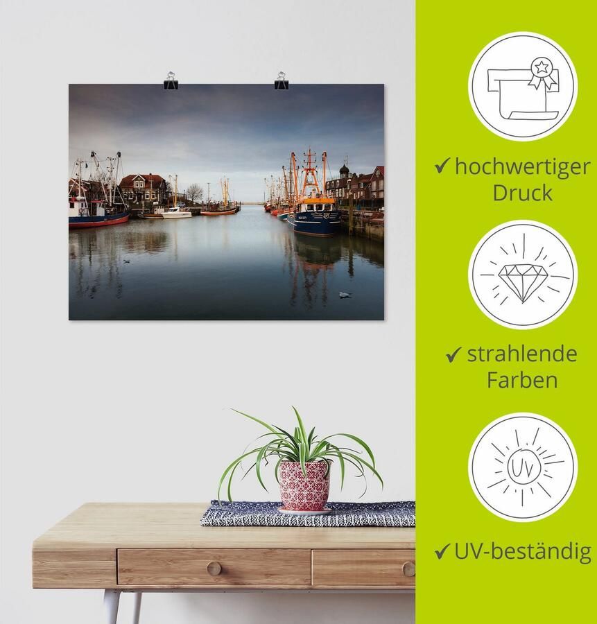 Artland Poster In de haven van de stilte... als artprint op linnen muursticker of poster in verschillende maten - Foto 3