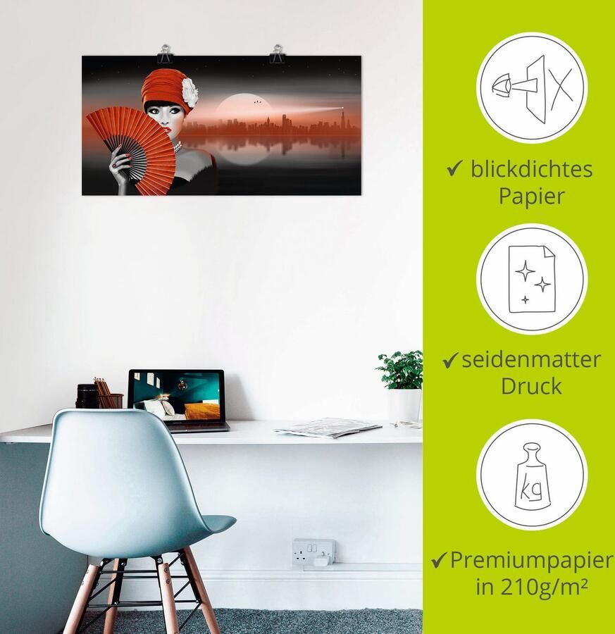 Artland Poster In de hitte van de nacht als artprint van aluminium artprint op linnen muursticker of poster in verschillende maten - Foto 2