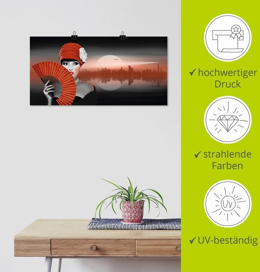 Artland Poster In de hitte van de nacht als artprint van aluminium artprint op linnen muursticker of poster in verschillende maten - Foto 3