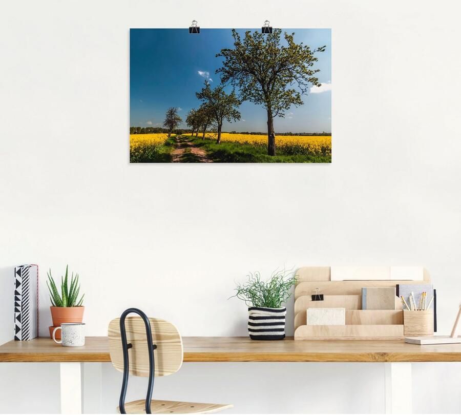 Artland Poster Knollenland II als artprint van aluminium artprint op linnen muursticker of poster in verschillende maten - Foto 4