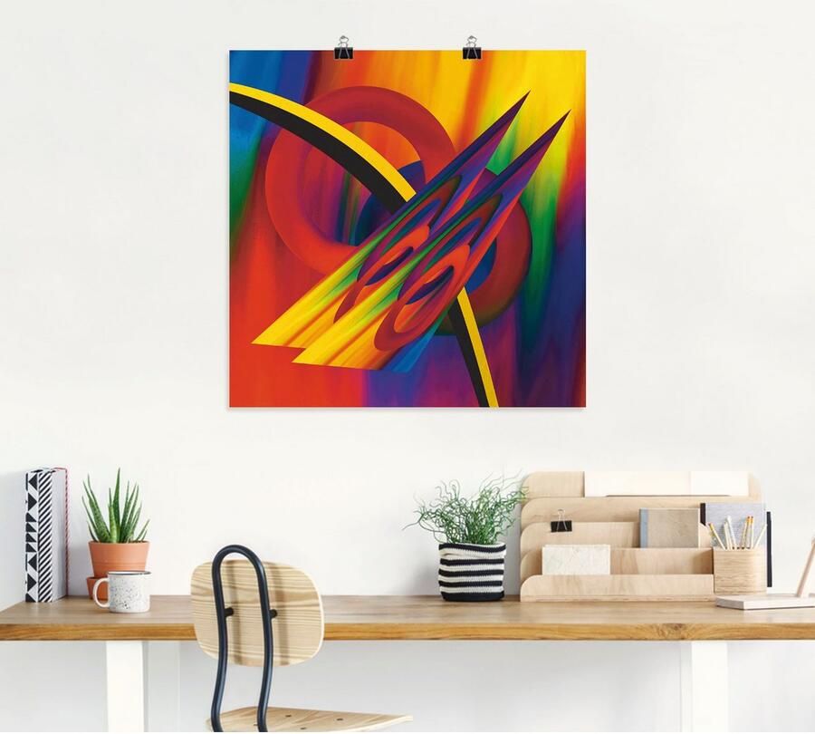 Artland Poster Modern multicolour als artprint van aluminium artprint op linnen muursticker of poster in verschillende maten - Foto 4
