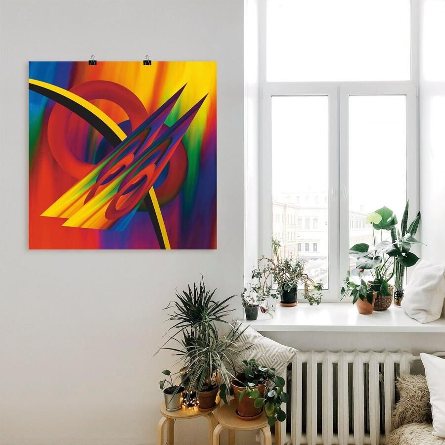 Artland Poster Modern multicolour als artprint van aluminium artprint op linnen muursticker of poster in verschillende maten