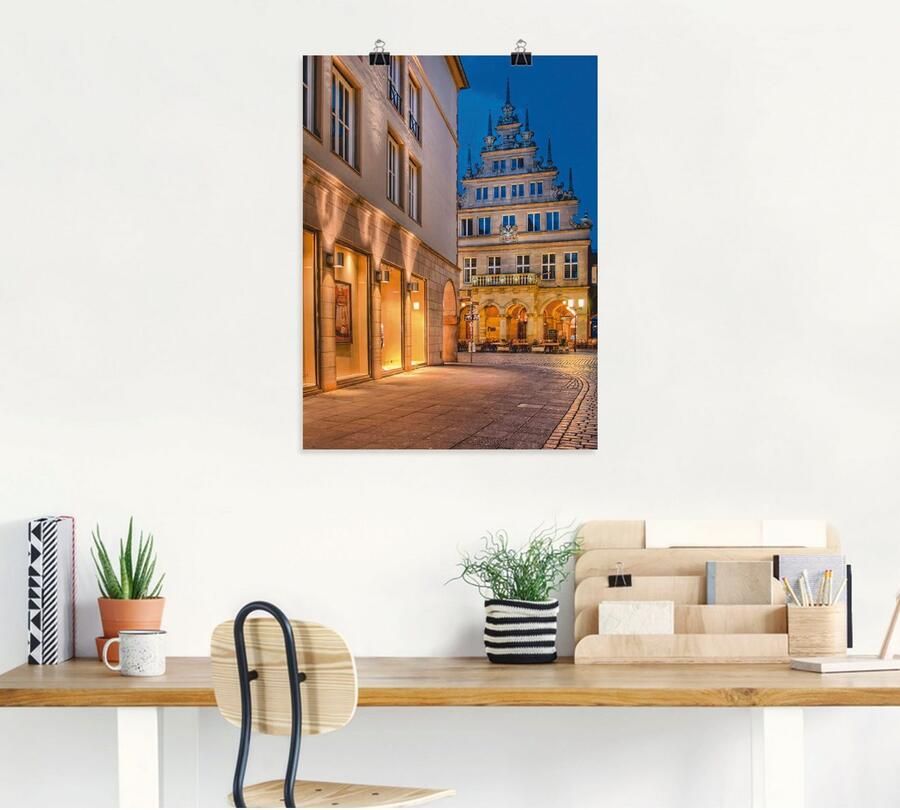 Artland Poster Münster skyline abstracte collage I als artprint op linnen muursticker of poster in verschillende maten - Foto 4