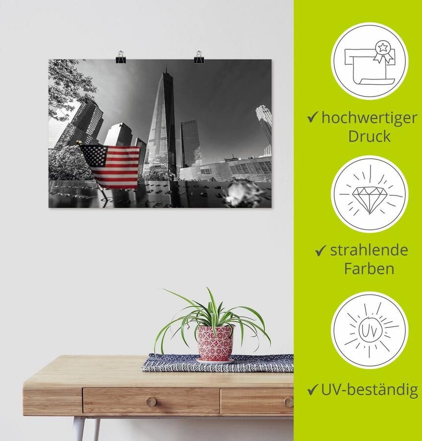 Artland Poster New York one World Trade center I als artprint van aluminium artprint op linnen muursticker of poster in verschillende maten - Foto 3