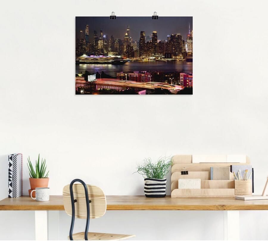 Artland Poster New York skyline II als artprint van aluminium artprint op linnen muursticker of poster in verschillende maten - Foto 4