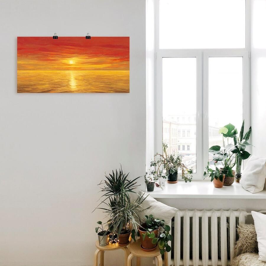 Artland Poster Oranje zee zonder lijst - Foto 2