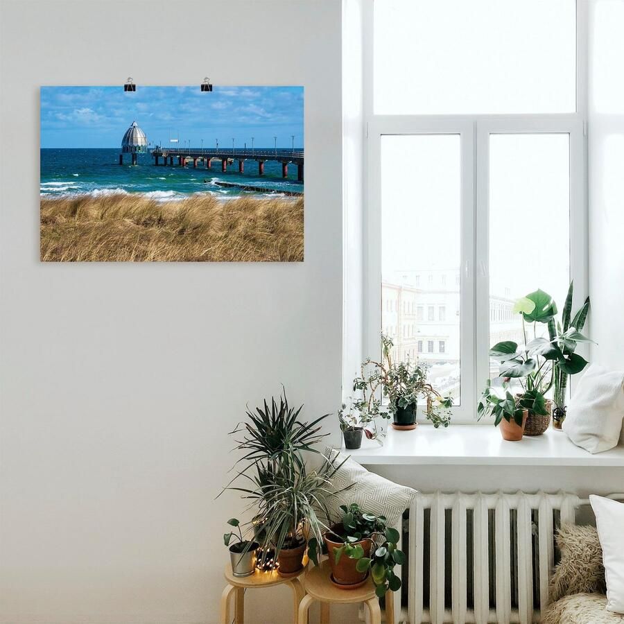 Artland Poster Pier aan de Oostzeekust in Zingst als artprint van aluminium artprint op linnen muursticker of poster in verschillende maten - Foto 2