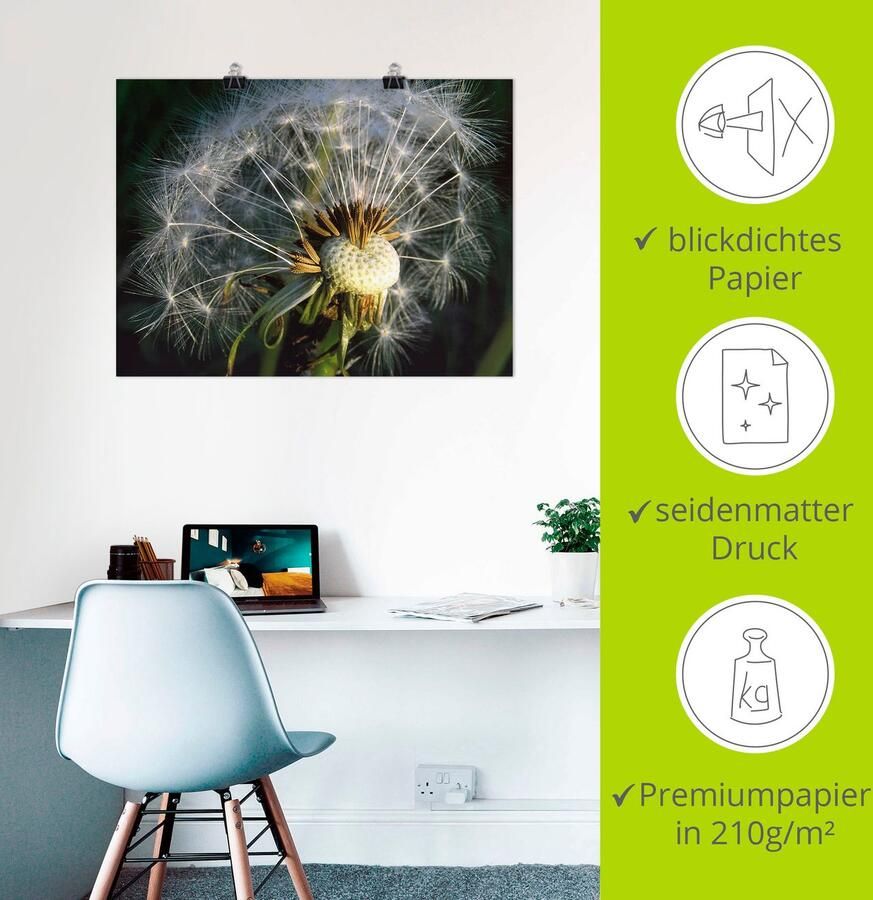 Artland Poster Pluizenbol als artprint van aluminium artprint op linnen muursticker of poster in verschillende maten - Foto 2